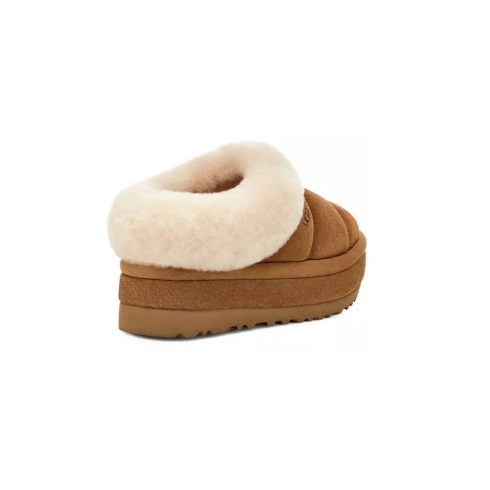 UGG Chestnut Brown Shearling Platform Clog Mules - Picture 2 of 7